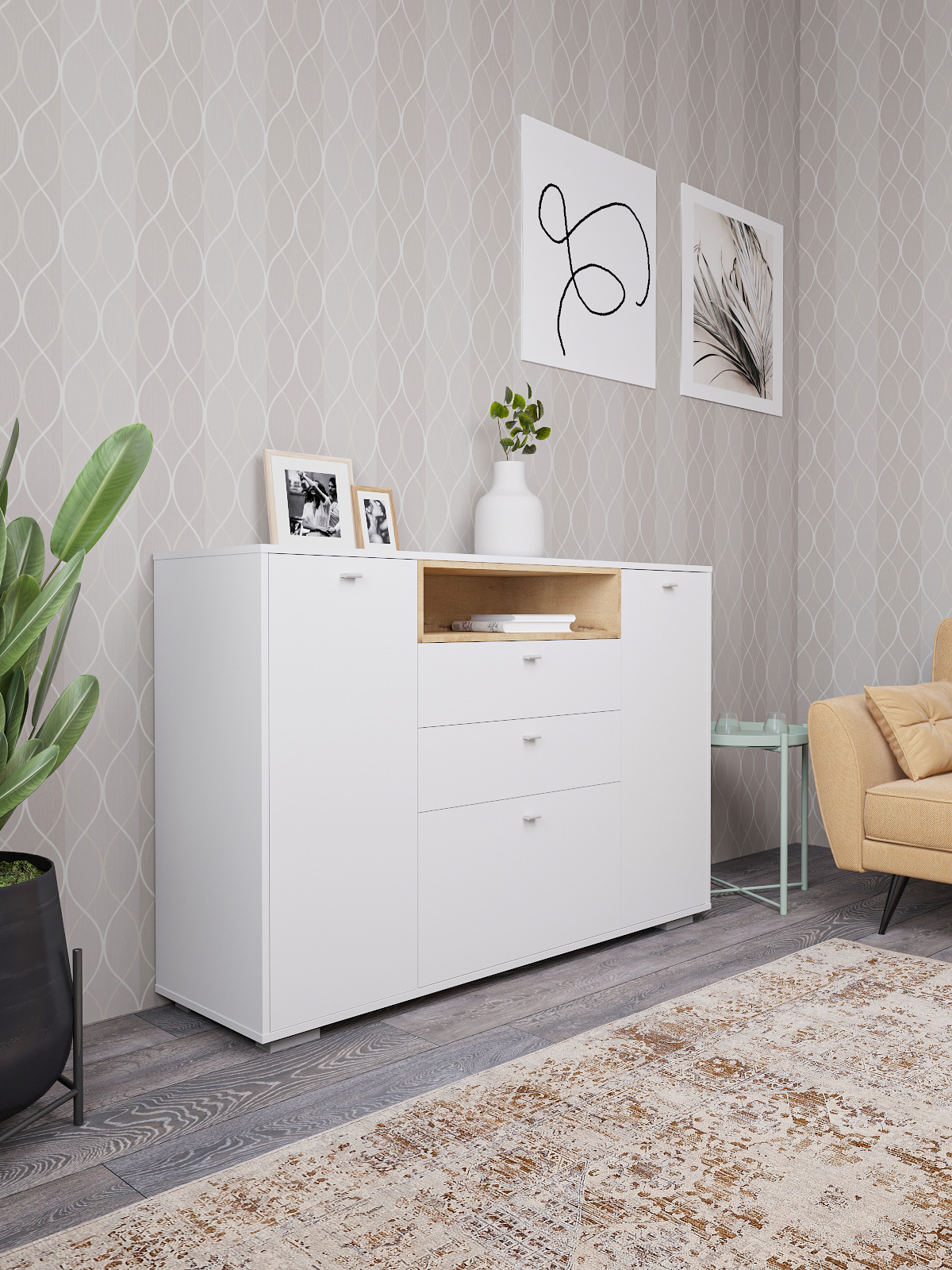 Ланс Комод К303 Белый